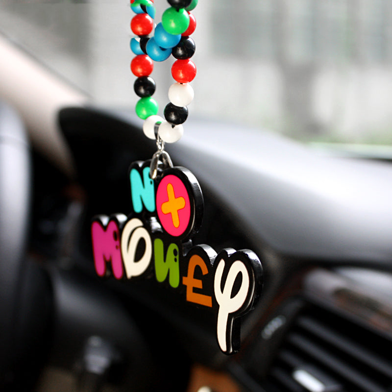 Noizzy No Money Car Auto Funny Pendant JDM Colorful Rear View
