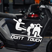 Noizzy Don't touch My Motorcycle Stickers Bike Moped Decals Funny Vinyl Reflective Warning Black White Tuning Styling Accessories