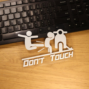 Noizzy Don't touch My Motorcycle Stickers Bike Moped Decals Funny Vinyl Reflective Warning Black White Tuning Styling Accessories